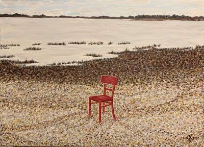 Winter am Zicksee 50x70