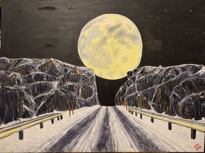 Der Weg zum Mond 60x80